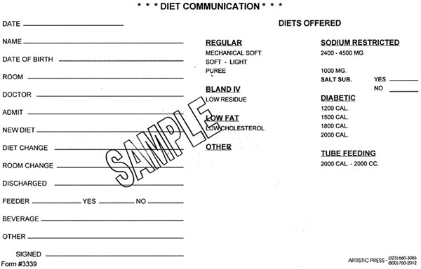 Diet Communication # 3339