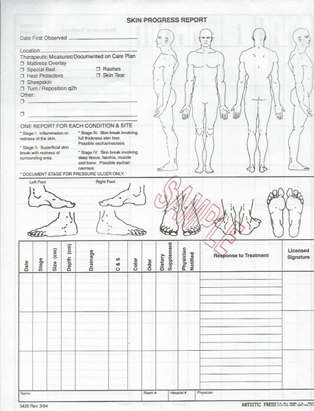 Skin Wound Assessment Forms Pictures