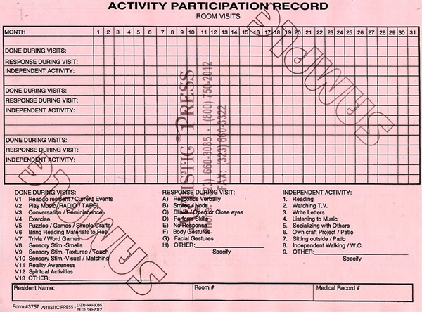 Activity Participation Record # 3757